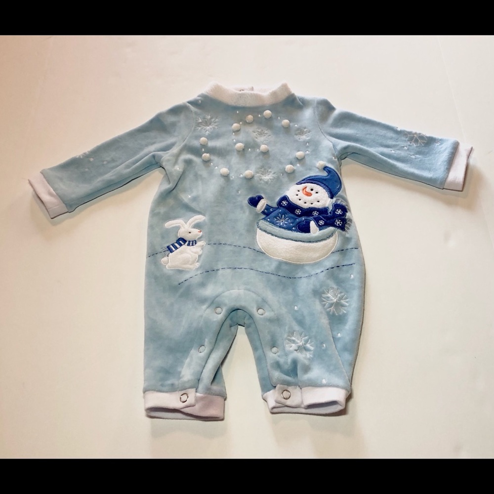 4/$25*Read Please* Holiday Snowman Romper 6 months